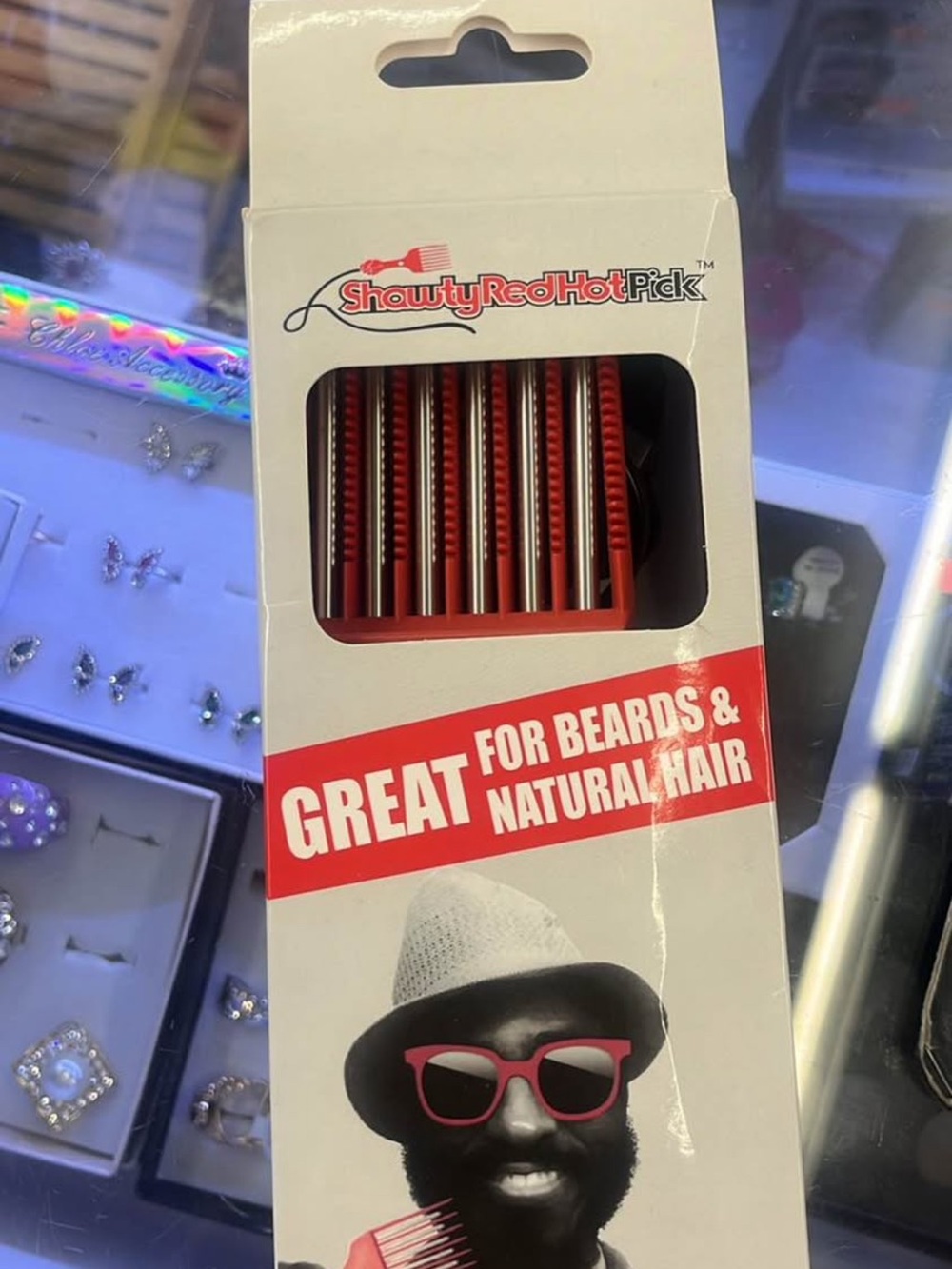 Red Shawty Hot Pick Beard Comb for Men